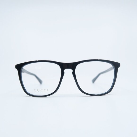 Gucci GG0332O 001 54mm Solid Black Gloss Acetate,  New Men's Eyeglasses. - Picture 1 of 8